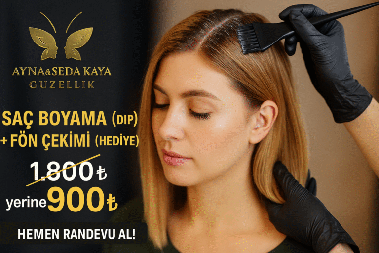 169 Saç Boyama (Dip)+Fön Çekimi(HEDİYE)