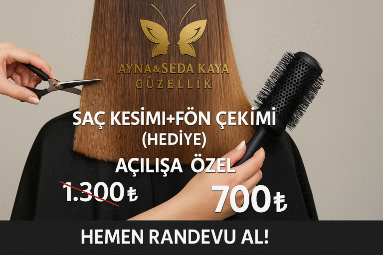 169 Saç Kesimi+Fön Çekimi (HEDİYE)