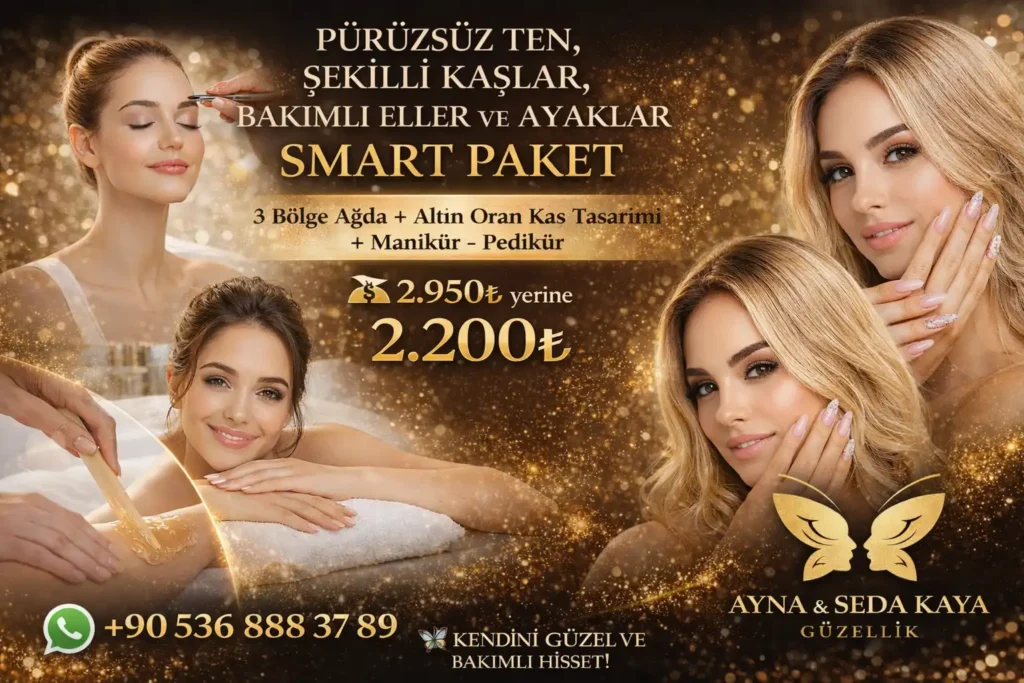 169 9PÜRÜZSÜZ TEN ŞEKİLLİ KAŞLAR BAKIMLI ELLER VE AYAKLAR SMART PAKET